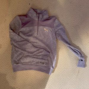 Pink quarter zipper-up